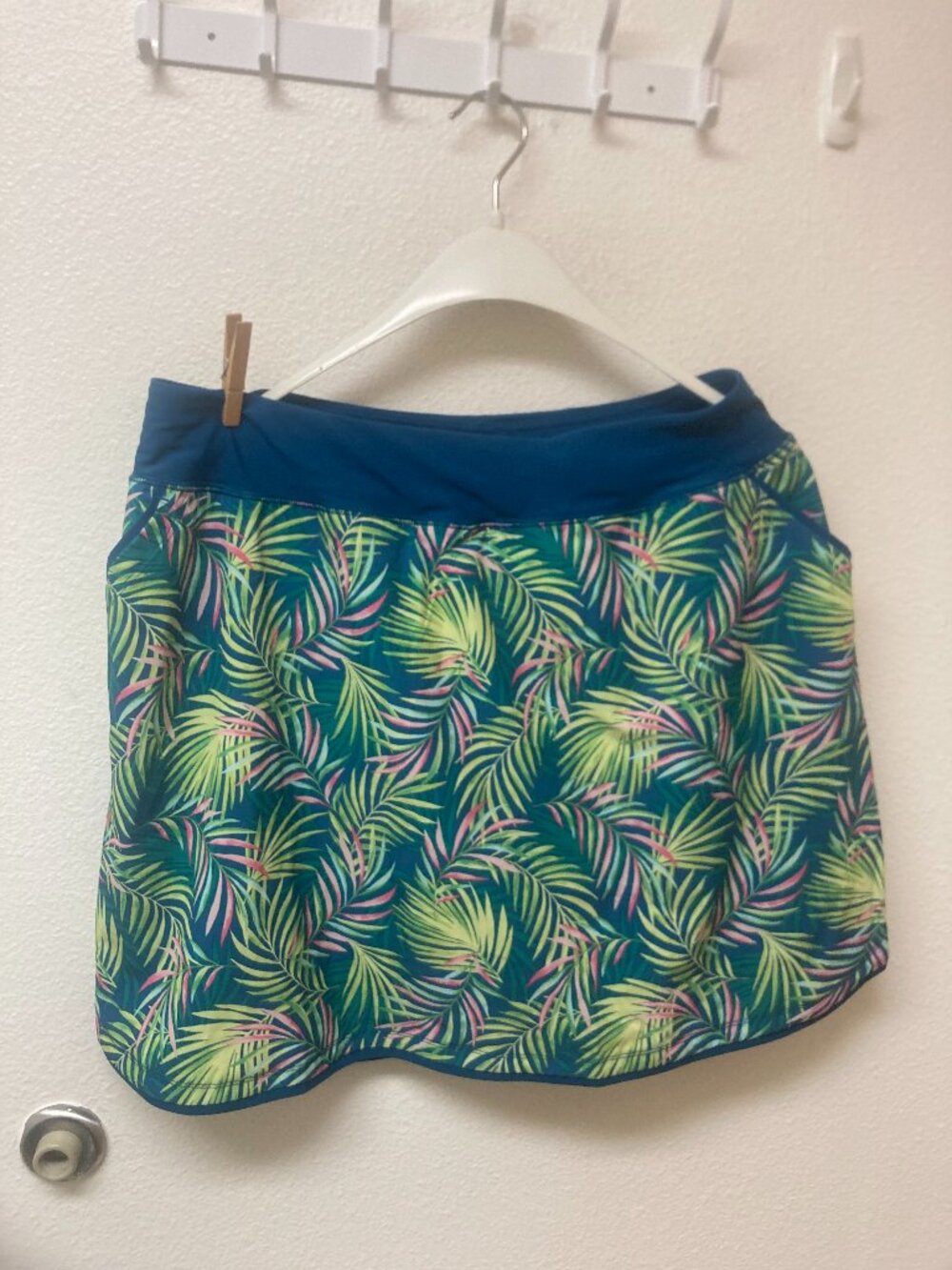 NWOT LANDS' END Tropical Foliage Athletic Leisurewear Skort (16W)